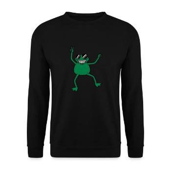 cool_frog - Sweat-shirt Unisexe - noir - Devant - Alina (178cm) & Michal (187cm)