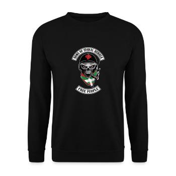 euskal herria design 12 - Sweat-shirt Unisexe - noir - Devant - Alina (178cm) & Michal (187cm)