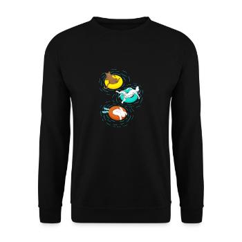 Chill Out - Unisex Pullover - Schwarz - Vorne - Alina (178cm) & Michal (187cm)