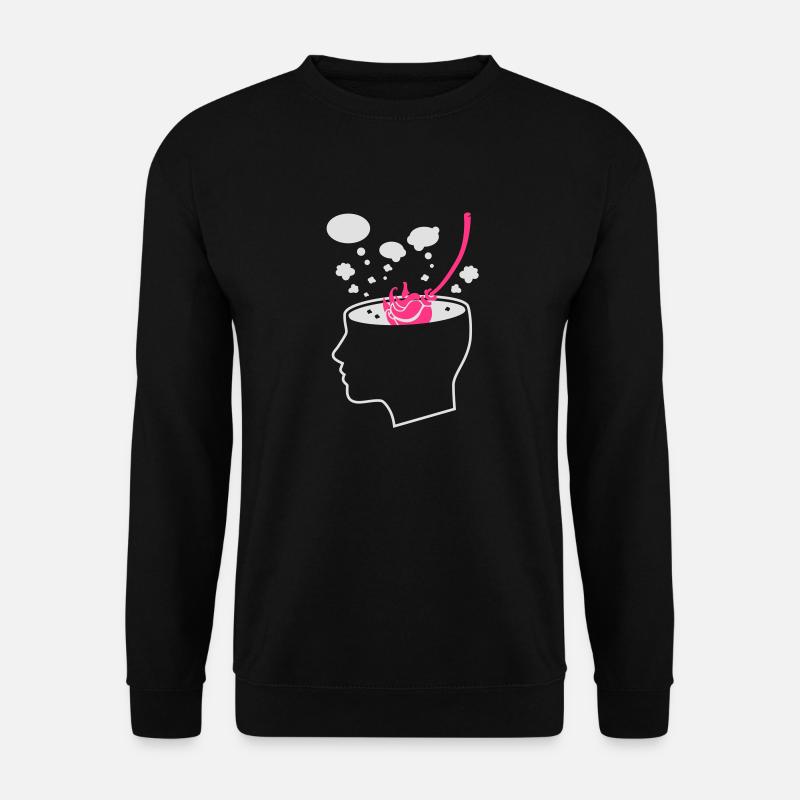 Brain - Ideen - Denken - Unisex Pullover - Schwarz