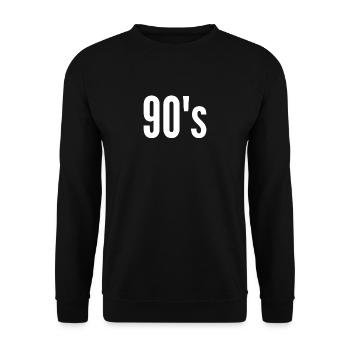 90s - Unisex Pullover - Schwarz - Vorne - Alina (178cm) & Michal (187cm)