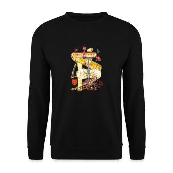 WEDDING FLIEGER - Unisex Pullover - Schwarz - Vorne - Alina (178cm) & Michal (187cm)