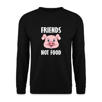 Vegetarier Tierschutz Veganer Vegetarisch Veggie - Unisex Pullover - Schwarz - Vorne - Alina (178cm) & Michal (187cm)