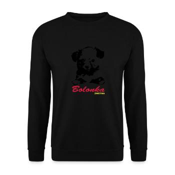 Bolonka Zwetna Design - Unisex Pullover - Schwarz - Vorne - Alina (178cm) & Michal (187cm)