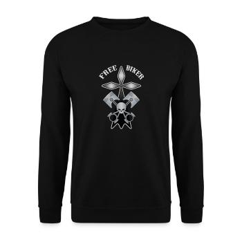 breizh biker - Unisex Sweatshirt - black - Front - Alina (178cm) & Michal (187cm)