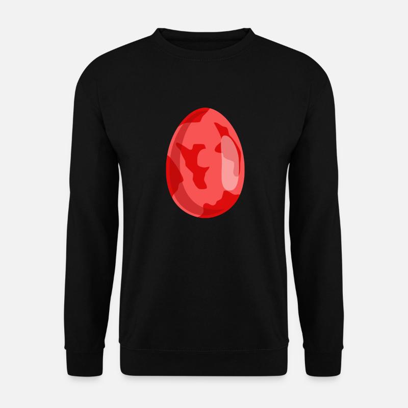 Osterei Rot gefärbt - Unisex Pullover - Schwarz