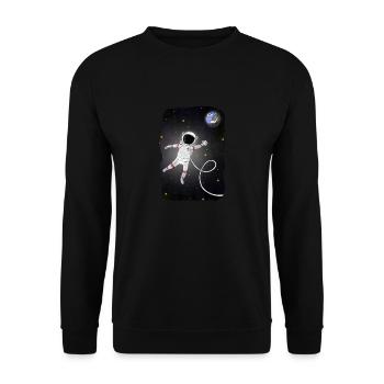 astronaut - Unisex Sweatshirt - black - Front - Alina (178cm) & Michal (187cm)