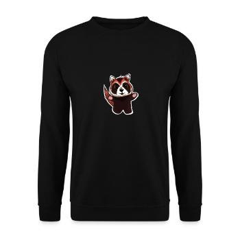 panda - Unisex Sweatshirt - black - Front - Alina (178cm) & Michal (187cm)