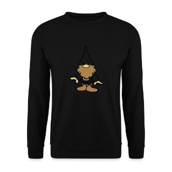 funny dwarf - Unisex Sweatshirt - black - Front - Alina (178cm) & Michal (187cm)
