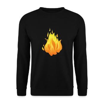 Fire Starts To Burn - Unisex Sweatshirt - black - Front - Alina (178cm) & Michal (187cm)
