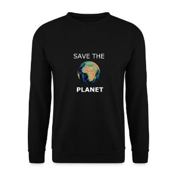 sauver la planète - Sweat-shirt Unisexe - noir - Devant - Alina (178cm) & Michal (187cm)