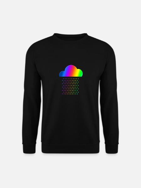 Colorful Weather - We love rain! rainbow cloud gay - Unisex Sweatshirt - black