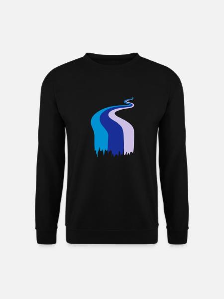 Farbfluss, Fluss, Flow, Fahne - Unisex Pullover - Schwarz