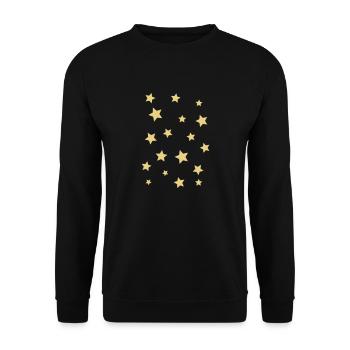 Christmas stars - stars night design - Unisex Sweatshirt - black - Front - Alina (178cm) & Michal (187cm)