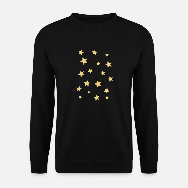 Weihnachtssterne - Stars Nachtdesign - Unisex Pullover - Schwarz