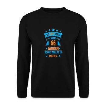 66 - Unisex Pullover - Schwarz - Vorne - Alina (178cm) & Michal (187cm)