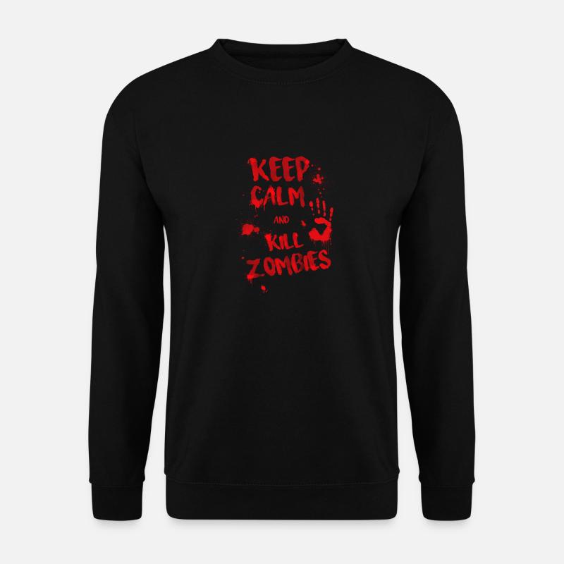 keep calm and kill zombies - Unisex Sweatshirt - black