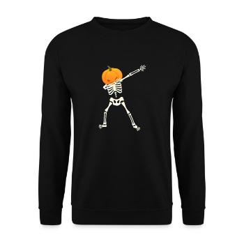 Dabbing Skeleton Pumpkin - Dab Dance Halloween - Sweat-shirt Unisexe - noir - Devant - Alina (178cm) & Michal (187cm)