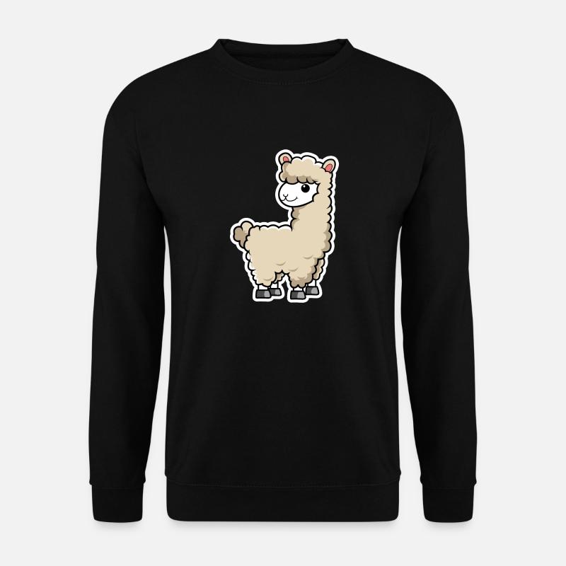 Kawaii Lama - Unisex Pullover - Schwarz
