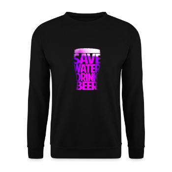 BEER - Unisex Pullover - Schwarz - Vorne - Alina (178cm) & Michal (187cm)