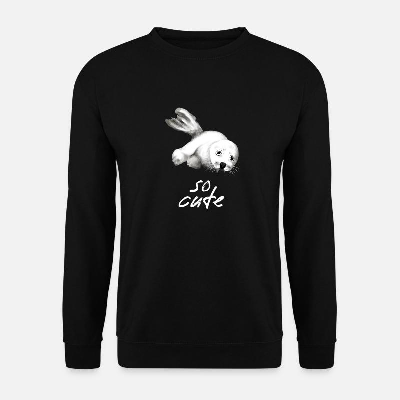 bébé phoque si mignon - Sweat-shirt Unisexe - noir