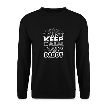 Future Dad - Becoming a Father - Unisex Sweatshirt - black - Front - Alina (178cm) & Michal (187cm)