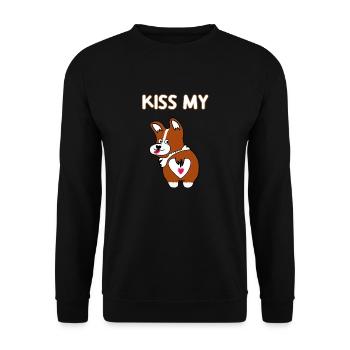 Embrasse mon chien Corgi Hund - Sweat-shirt Unisexe - noir - Devant - Alina (178cm) & Michal (187cm)