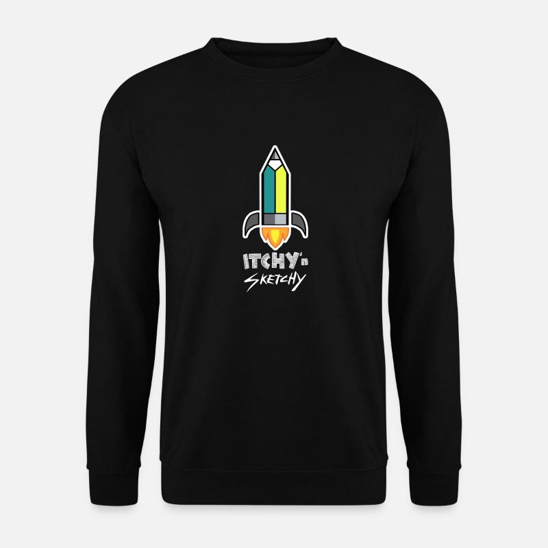 Logo Itchy´n Sketchy - Sweat-shirt Unisexe - noir