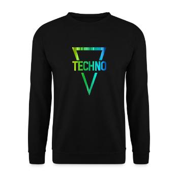 techno r - Unisex Sweatshirt - black - Front - Alina (178cm) & Michal (187cm)