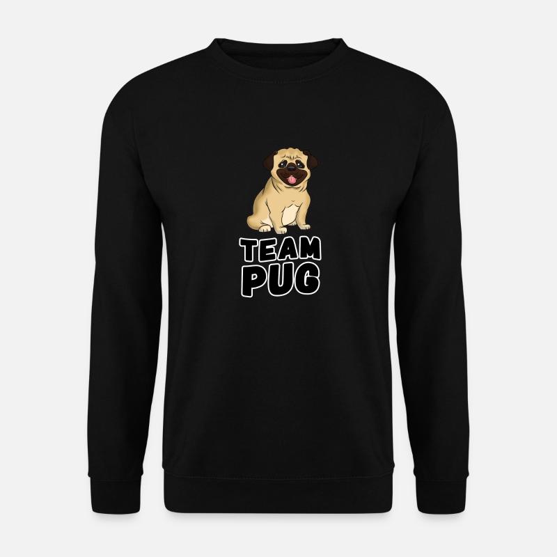 TEAM PUG Mops Welpe - Unisex Pullover - Schwarz