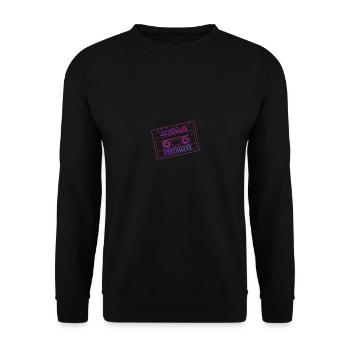 RetroWave SynthWave cassette - Unisex Sweatshirt - black - Front - Alina (178cm) & Michal (187cm)