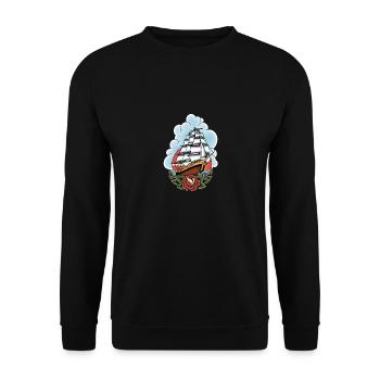 SCHIFF TATTOO - Unisex Pullover - Schwarz - Vorne - Alina (178cm) & Michal (187cm)