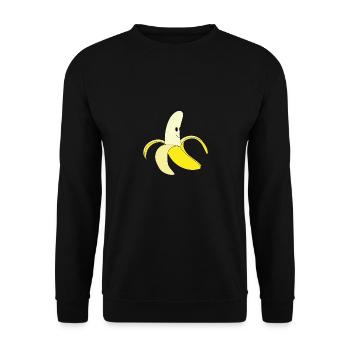 banane - Sweat-shirt Unisexe - noir - Devant - Alina (178cm) & Michal (187cm)