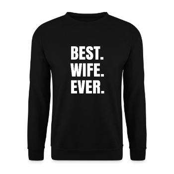Meilleure épouse de tous les temps - Femme cadeau de la Saint-Valentin - Sweat-shirt Unisexe - noir - Devant - Alina (178cm) & Michal (187cm)
