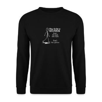 mathématiques - Sweat-shirt Unisexe - noir - Devant - Alina (178cm) & Michal (187cm)