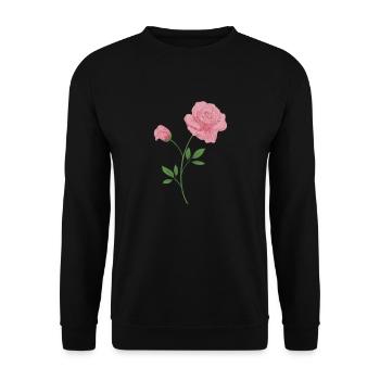 English rose - Unisex Sweatshirt - black - Front - Alina (178cm) & Michal (187cm)