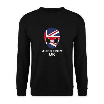 Alien from UK - Unisex Pullover - Schwarz - Vorne - Alina (178cm) & Michal (187cm)