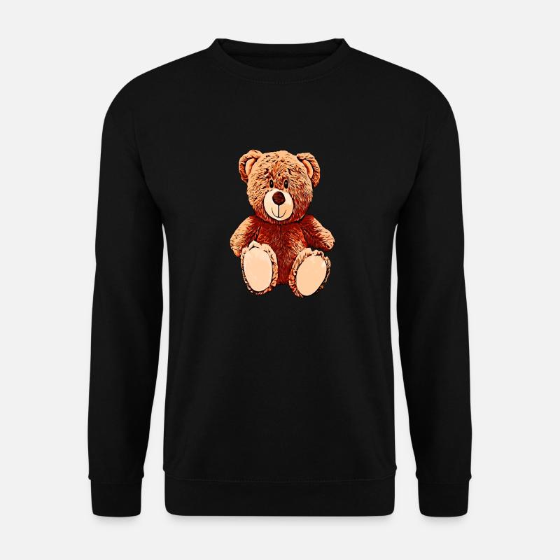 Teddybär braun - Unisex Pullover - Schwarz