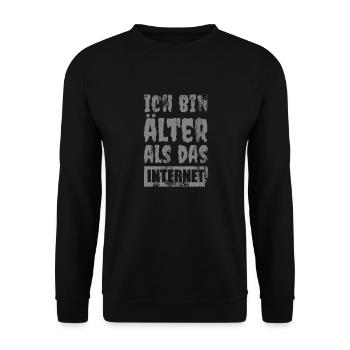 Ich bin so alt - Unisex Pullover - Schwarz - Vorne - Alina (178cm) & Michal (187cm)
