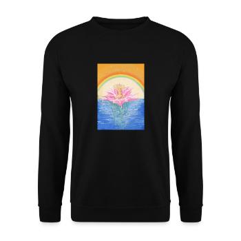 Lotos Chakras Méditation - Sweat-shirt Unisexe - noir - Devant - Alina (178cm) & Michal (187cm)