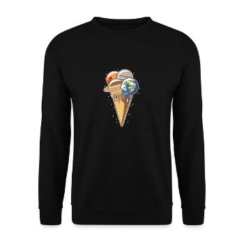 Ice cream planet - Unisex Sweatshirt - black - Front - Alina (178cm) & Michal (187cm)