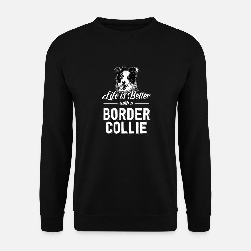 Border Collie chien chiot élevage Agility chien de compagnie - Sweat-shirt Unisexe - noir