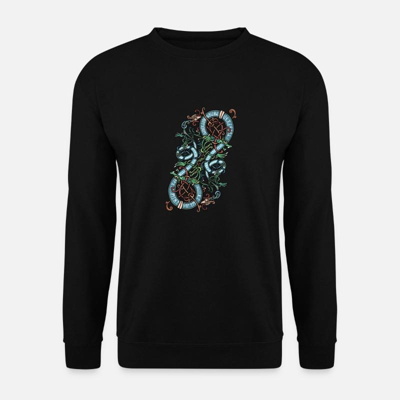 Schlangen Wikinger - Unisex Pullover - Schwarz