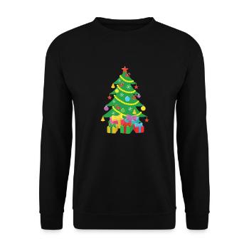 Weihnachtsbaum - Unisex Pullover - Schwarz - Vorne - Alina (178cm) & Michal (187cm)