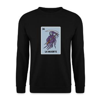 La Muerte Lottery Gift - Mexican Lottery La Muerte - Unisex Pullover - Schwarz - Vorne - Alina (178cm) & Michal (187cm)