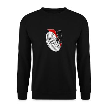 Motorcycle rear tyres - Unisex Sweatshirt - black - Front - Alina (178cm) & Michal (187cm)