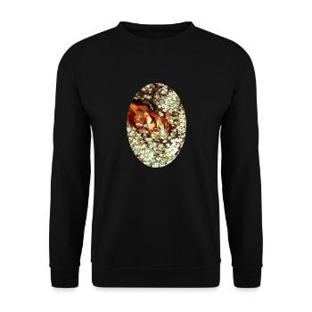Spottedleaf Katze Tüpfelblatt Heiler Blumen Wiese - Unisex Pullover - Schwarz - Vorne - Alina (178cm) & Michal (187cm)