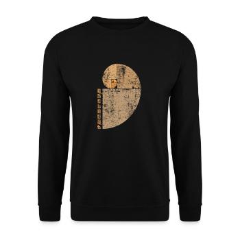 Golden Ratio Logo Basic1 7 - Unisex Sweatshirt - black - Front - Alina (178cm) & Michal (187cm)