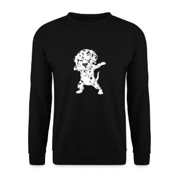 Dabbing Dalmatien - Sweat-shirt Unisexe - noir - Devant - Alina (178cm) & Michal (187cm)