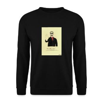 Stop making sense! - Sprüche Leben - Unisex Pullover - Schwarz - Vorne - Alina (178cm) & Michal (187cm)